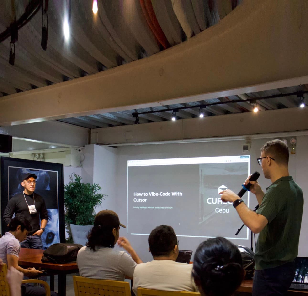 Two attendees at Cursor Cebu event